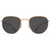 Mykita - Lennard - Lite - Champagne Gold Dark Grey - Metal Collection - Sunglasses - Mykita Eyewear - Avvenice