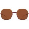 Mykita - Magda - Decades - Champagne Gold Cranberry - Metal Collection - Sunglasses - Mykita Eyewear - Avvenice