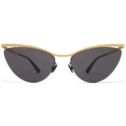 Mykita - Mizuho - Lessrim - Gold Black Dark Grey - Metal Collection - Sunglasses - Mykita Eyewear - Avvenice
