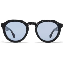 Mykita - MMRAW007 - Mykita & Maison Margiela - Black Havana Sky Blue - Acetate Collection - Sunglasses - Mykita Eyewear - Avvenice