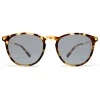 Mykita - Nukka - Lite - Cocoa Gold Dark Blue - Acetate Collection - Sunglasses - Mykita Eyewear - Avvenice