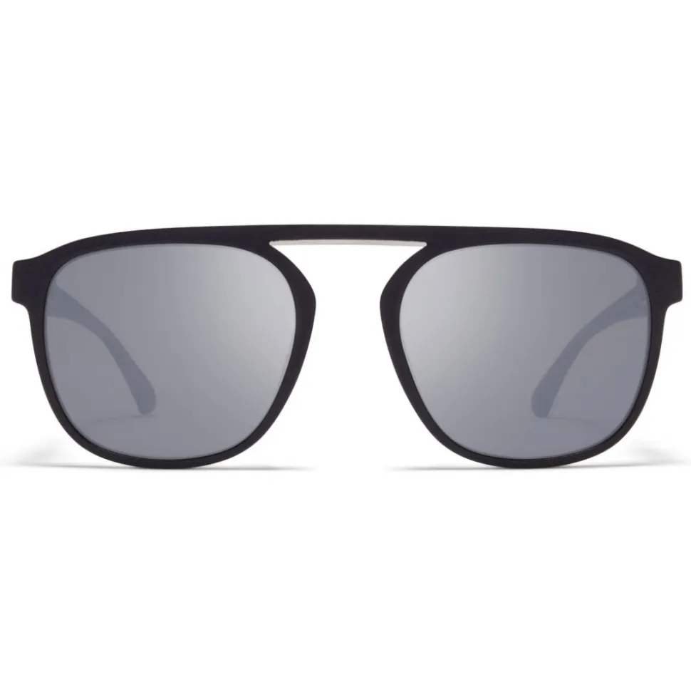 Mykita - Pabu - Mykita Mylon - Black Shiny Silver - Mylon Collection - Sunglasses - Mykita Eyewear - Avvenice