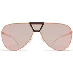 Mykita - Pepper - Mykita Mylon - Champagne Gold Brown - Metal Collection - Sunglasses - Mykita Eyewear - Avvenice