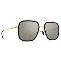 Mykita - Reed - Mykita Mylon - Black Gold Gun Metal - Metal Collection - Sunglasses - Mykita Eyewear - Avvenice
