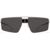 Mykita - Soy - Mykita Mylon - Black Silver Dark Grey - Mylon Collection - Sunglasses - Mykita Eyewear - Avvenice