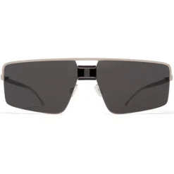 Mykita - Soy - Mykita Mylon - Black Silver Dark Grey - Mylon Collection - Sunglasses - Mykita Eyewear - Avvenice