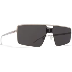Mykita - Soy - Mykita Mylon - Black Silver Dark Grey - Mylon Collection - Sunglasses - Mykita Eyewear - Avvenice
