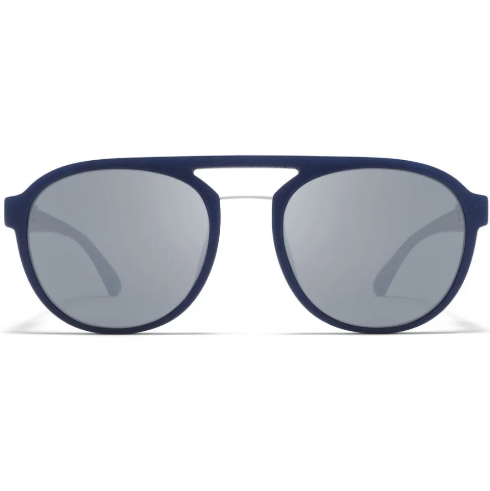 Mykita - Sting - Mykita Mylon - Navy Blue Silver - Mylon Collection - Sunglasses - Mykita Eyewear - Avvenice