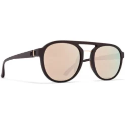 Mykita - Sting - Mykita Mylon - Ebony Brown Champagne Gold - Mylon Collection - Sunglasses - Mykita Eyewear - Avvenice