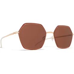 Mykita - Tilla - Decades - Champagne Gold Cranberry - Metal Collection - Sunglasses - Mykita Eyewear - Avvenice