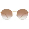 Mykita - Tomomi - Lessrim - Gold Brown - Metal Collection - Sunglasses - Mykita Eyewear - Avvenice