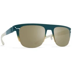Mykita - Total - Mykita & Bernhard Willhelm - Emerald Gold White Fir - Metal Collection - Sunglasses - Mykita Eyewear - Avvenice