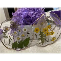 Natusi - Resin Art - Cansa - Artisan Cup Holder with Natural Flowers - Handmade - Furnishings - Home - Avvenice