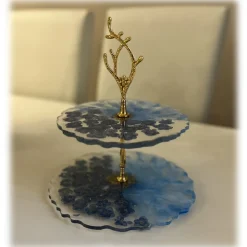 Natusi - Resin Art - Epoque - Artisan Fruit Stand with Natural Flowers - Handmade - Furnishings - Home - Avvenice