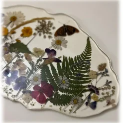 Natusi - Resin Art - Spring - Artisan Plate with Natural Flowers - Handmade - Furnishings - Home - Avvenice