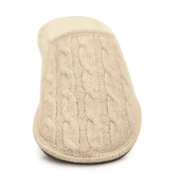 Neck Mate - Asolo - Artisan Woman Slippers - Wool Braided Cotta - Beige - Avvenice