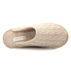 Neck Mate - Asolo - Artisan Woman Slippers - Wool Braided Cotta - Beige - Avvenice