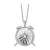 NESS1 - Alarm Necklace 18kt White Gold and Diamond - Time Collection - Handcrafted Necklace - High Quality Luxury - Avvenice