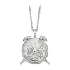 NESS1 - Alarm Necklace 18kt White Gold and Diamonds - Time Collection - Handcrafted Necklace - High Quality Luxury - Avvenice