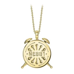 NESS1 - Alarm Necklace 18kt Yellow Gold and Diamond - Time Collection - Handcrafted Necklace - High Quality Luxury - Avvenice
