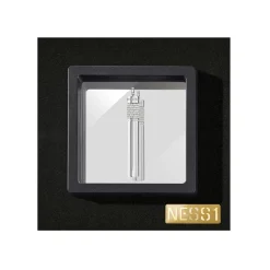 NESS1 - Cig.Au.Rette Necklace 18Kt White Gold Diamonds and Ruby - Drug Collection - Handcrafted Necklace - High Quality Luxury - Avvenice