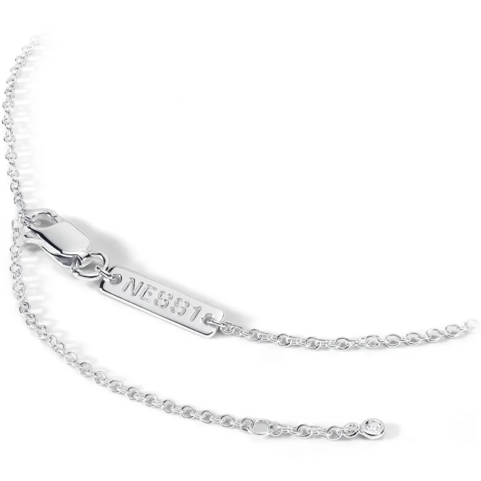 NESS1 - Cig.Au.Rette Necklace 18Kt White Gold Diamonds and Ruby - Drug Collection - Handcrafted Necklace - High Quality Luxury - Avvenice