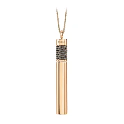 NESS1 - Cig.Au.Rette Necklace 9Kt Rose Gold and Diamonds and Ruby - Drug Collection - Handcrafted Necklace - High Quality Luxury - Avvenice