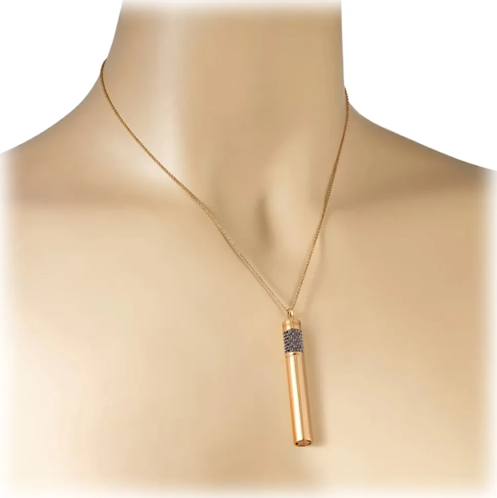 NESS1 - Cig.Au.Rette Necklace 9Kt Rose Gold and Diamonds and Ruby - Drug Collection - Handcrafted Necklace - High Quality Luxury - Avvenice