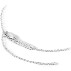 NESS1 - Cig.Au.Rette Necklace 9Kt White Gold and Diamond and Ruby - Drug Collection - Handcrafted Necklace - High Quality Luxury - Avvenice