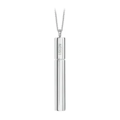 NESS1 - Cig.Au.Rette Necklace 18Kt White Gold Diamond Ruby - Drug Collection - Handcrafted Necklace - High Quality Luxury - Avvenice