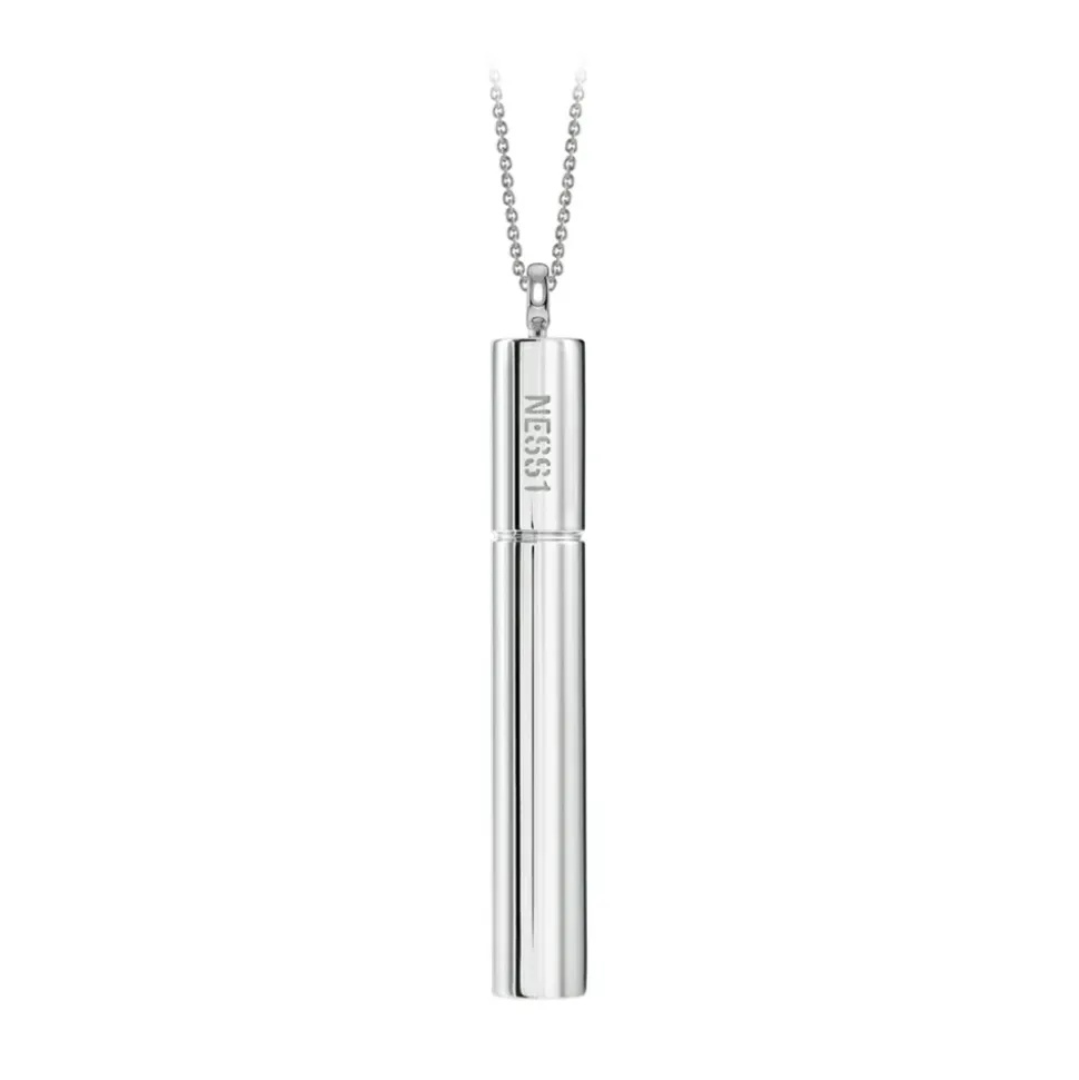 NESS1 - Cig.Au.Rette Necklace 18Kt White Gold Diamond Ruby - Drug Collection - Handcrafted Necklace - High Quality Luxury - Avvenice