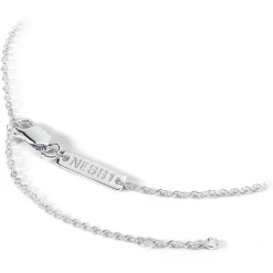 NESS1 - Compass Necklace 18kt White Gold and Diamond - Time Collection - Handcrafted Necklace - High Quality Luxury - Avvenice