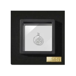 NESS1 - Compass Necklace 18kt White Gold and Diamonds - Time Collection - Handcrafted Necklace - High Quality Luxury - Avvenice