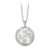 NESS1 - Compass Necklace 9kt White Gold and Diamond - Time Collection - Handcrafted Necklace - High Quality Luxury - Avvenice