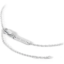 NESS1 - Compass Necklace 9kt White Gold and Diamond - Time Collection - Handcrafted Necklace - High Quality Luxury - Avvenice
