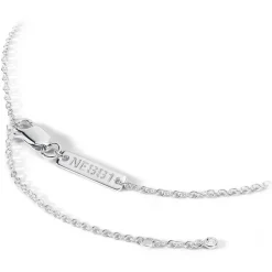 NESS1 - Compass Necklace 9kt White Gold and Diamonds - Time Collection - Handcrafted Necklace - High Quality Luxury - Avvenice