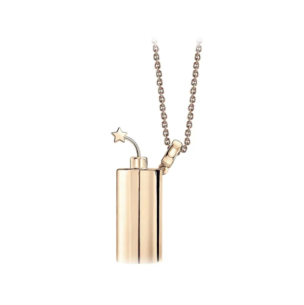 NESS1 - Have A Blast Necklace 9Kt Rose Gold and Diamond - Sex Bomb Collection - Handcrafted Necklace - High Quality Luxury - Avvenice