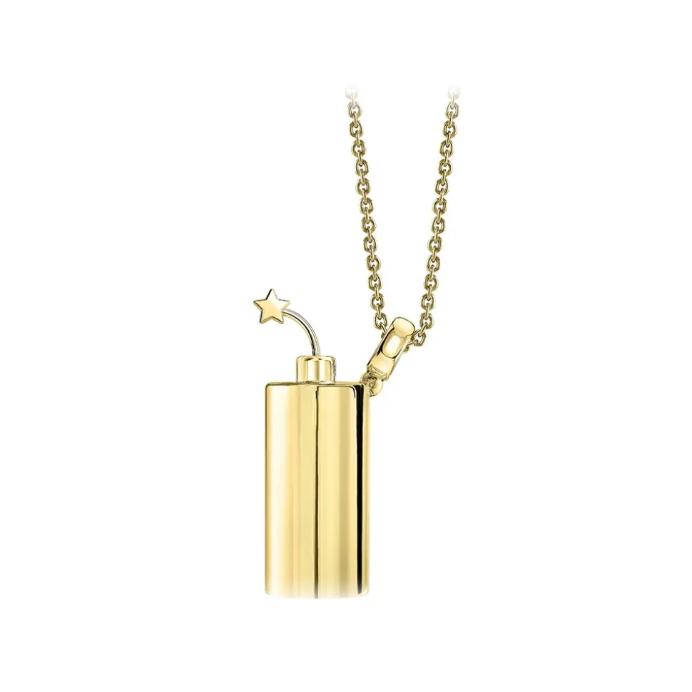 NESS1 - Have A Blast Necklace 9Kt Yellow Gold and Diamonds - Sex Bomb Collection - Handcrafted Necklace - High Quality Luxury - Avvenice