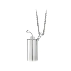 NESS1 - Have A Blast Necklace 9Kt White Gold and Diamonds - Sex Bomb Collection - Handcrafted Necklace - High Quality Luxury - Avvenice