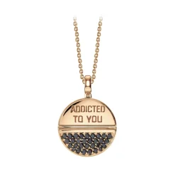 NESS1 - M.D.M.A Necklace 18Kt Rose Gold and Diamonds - Drug Collection - Handcrafted Necklace - High Quality Luxury - Avvenice