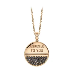 NESS1 - M.D.M.A Necklace 9Kt Rose Gold and Diamond - Drug Collection - Handcrafted Necklace - High Quality Luxury - Avvenice