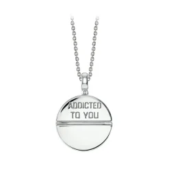 NESS1 - M.D.M.A Necklace 9Kt White Gold and Diamond - Drug Collection - Handcrafted Necklace - High Quality Luxury - Avvenice