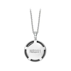 NESS1 - M.D.M.A Necklace 18Kt White Gold and Diamond - Drug Collection - Handcrafted Necklace - High Quality Luxury - Avvenice