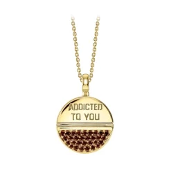 NESS1 - M.D.M.A Necklace 9Kt Yellow Gold and Diamond - Drug Collection - Handcrafted Necklace - High Quality Luxury - Avvenice