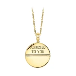 NESS1 - M.D.M.A Necklace 18Kt Yellow Gold and Diamond - Drug Collection - Handcrafted Necklace - High Quality Luxury - Avvenice