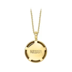 NESS1 - M.D.M.A Necklace 18Kt Yellow Gold and Diamonds - Drug Collection - Handcrafted Necklace - High Quality Luxury - Avvenice