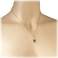 NESS1 - Pill.Ola Necklace 18Kt Rose Gold and Diamonds - Drug Collection - Handcrafted Necklace - High Quality Luxury - Avvenice