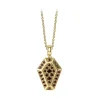 NESS1 - Pocket Coffin Necklace 9kt Yellow Gold and Diamonds - Time Collection - Handcrafted Necklace - High Quality Luxury - Avvenice