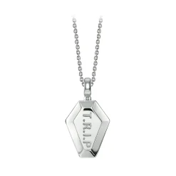 NESS1 - Pocket Coffin Necklace 9kt White Gold and Diamond - Time Collection - Handcrafted Necklace - High Quality Luxury - Avvenice