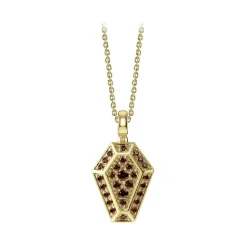 NESS1 - Pocket Coffin Necklace 18kt Yellow Gold and Diamonds - Time Collection - Handcrafted Necklace - High Quality Luxury - Avvenice